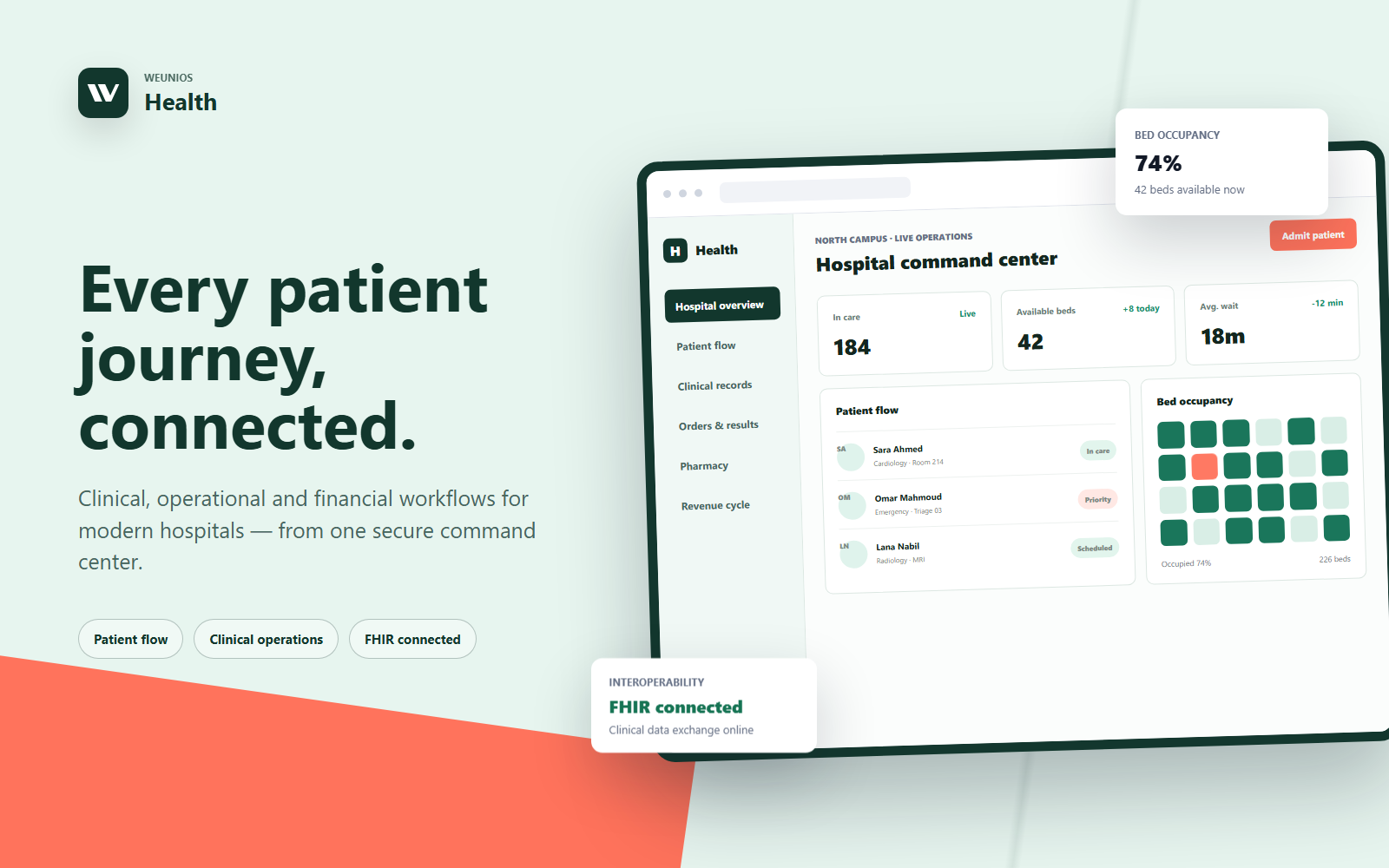 WeuniOs Health — product interface